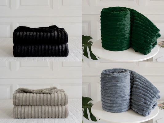 Luxury Jumbo Chunky Cord Fur Blanket - TheComfortshop.co.uk