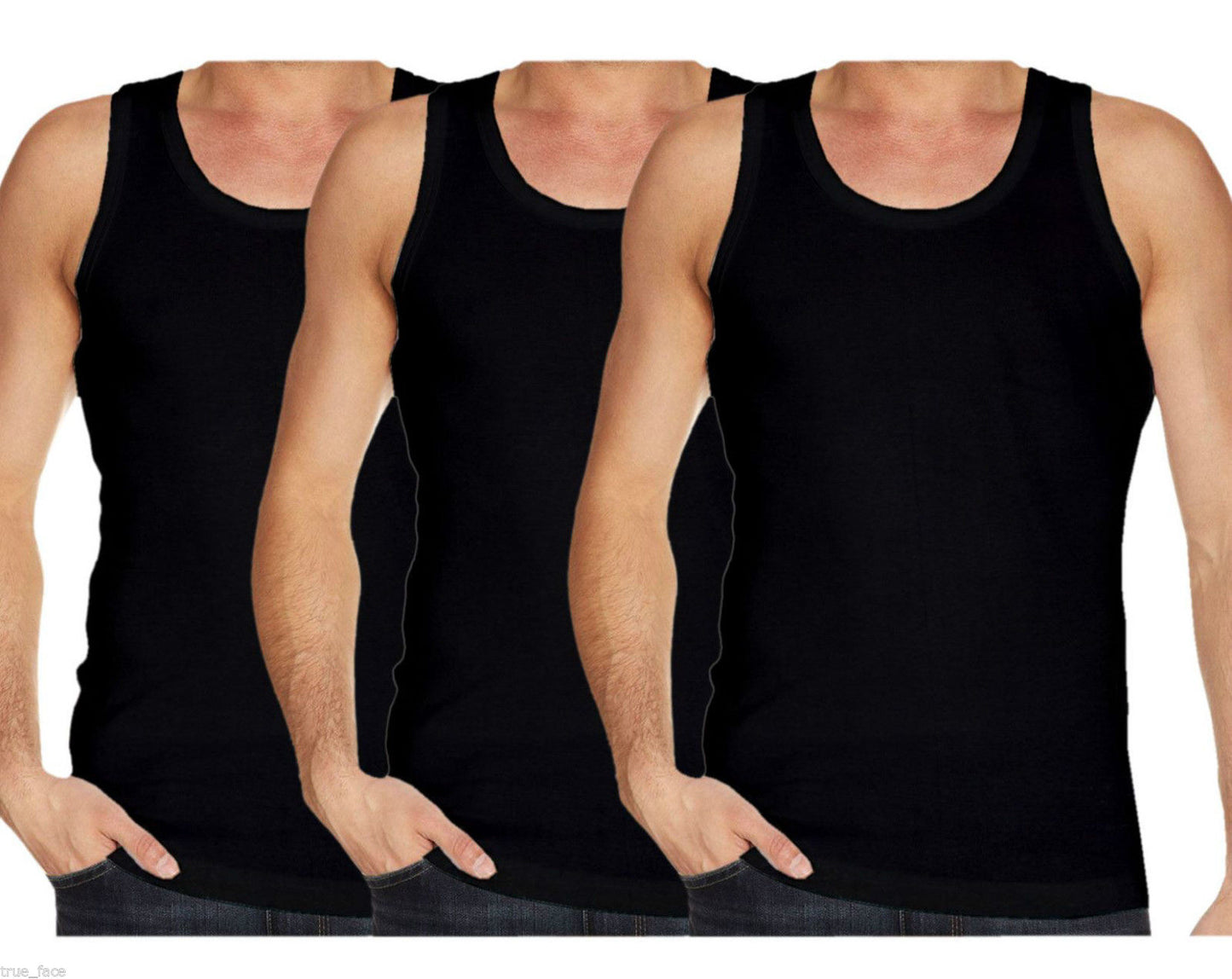MENS VEST PLAIN 100% COTTON T SHIRT SLEEVELESS TANK TOP - TheComfortshop.co.uk
