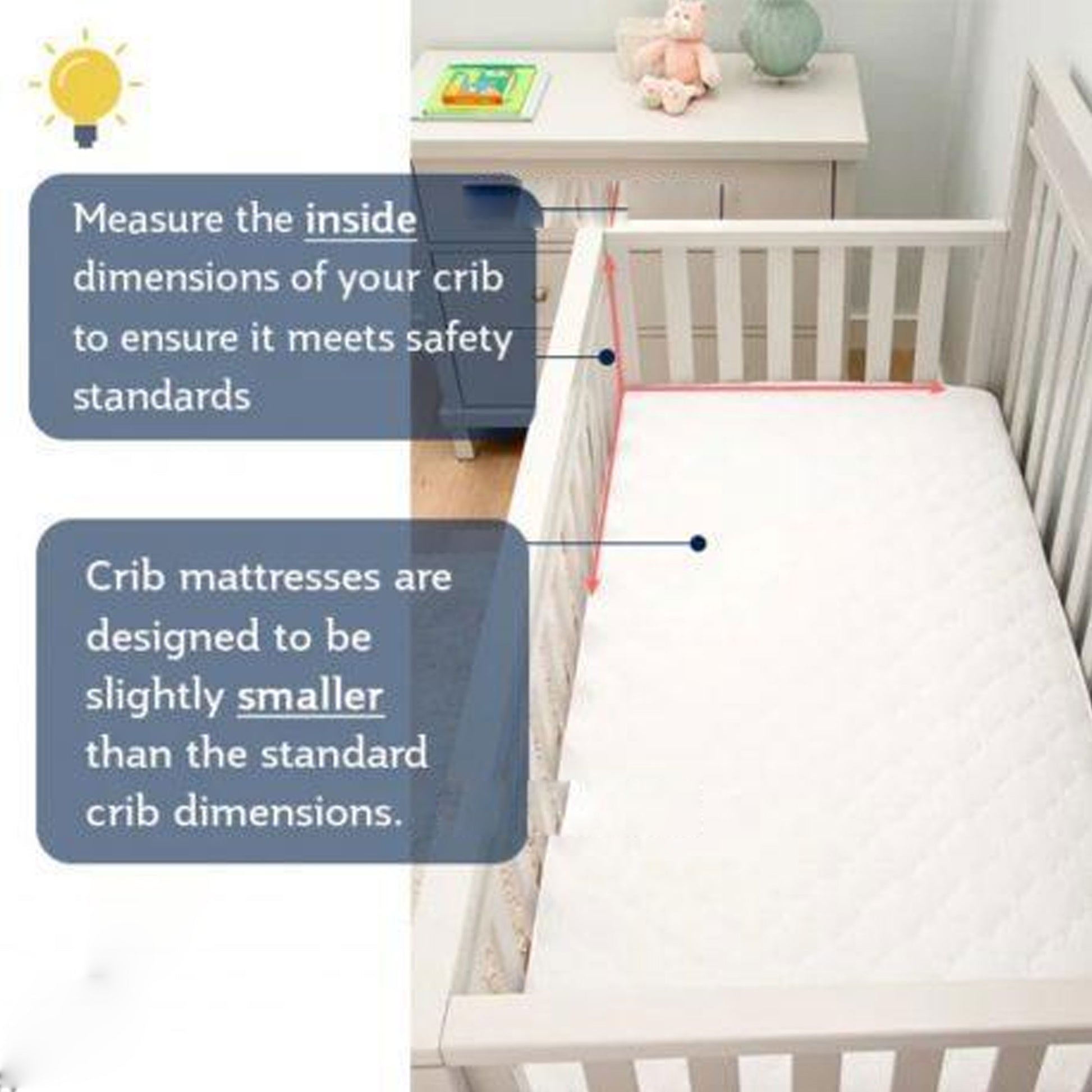 74 X 36 X 4 CM - CRIB Breathable Quilted Cot Baby Mattress - TheComfortshop.co.uk