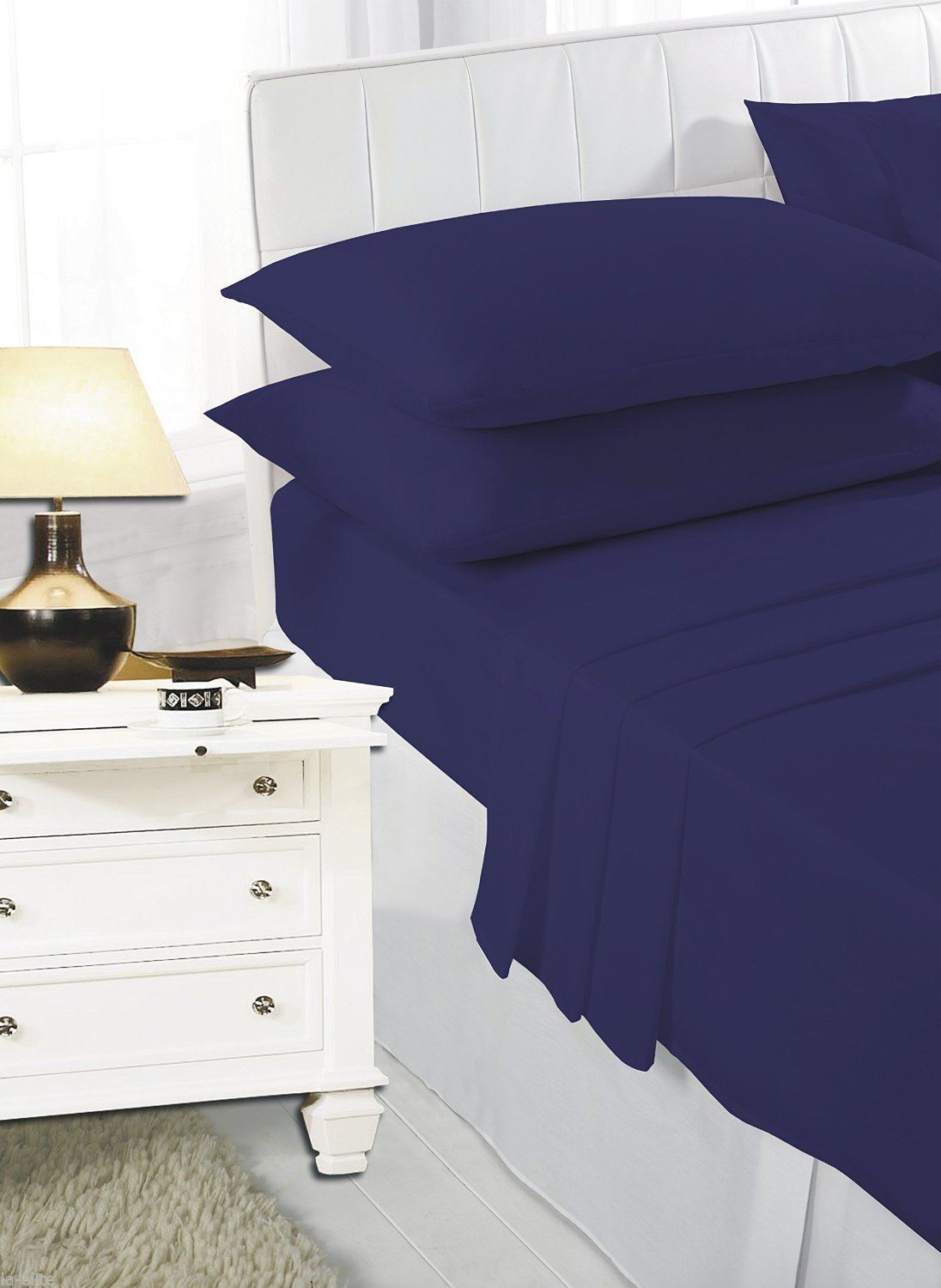 Flat Plain Dyed Polycotton Easy Care Bed Sheet or Pillowcases - TheComfortshop.co.uk