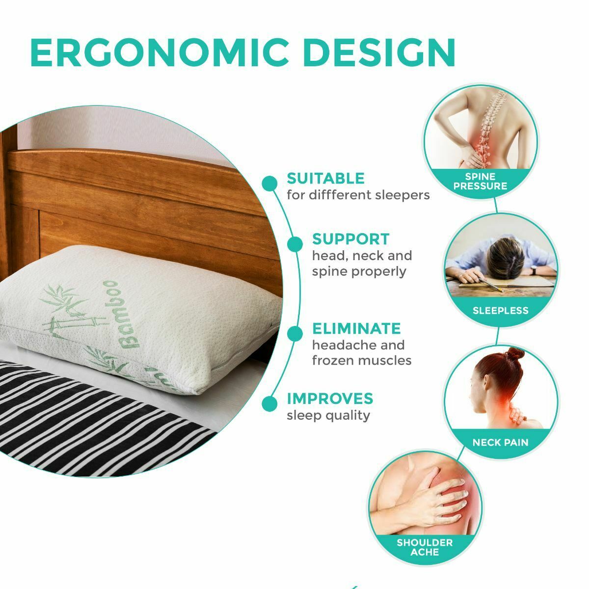 Bamboo Memory Foam Pillows Firm Neck Support Anti Allergy Pillow - TheComfortshop.co.ukPillows0721718957591thecomfortshopTheComfortshop.co.ukBamboo Pillow NightBamboo Memory Foam Pillows Firm Neck Support Anti Allergy Pillow - TheComfortshop.co.uk