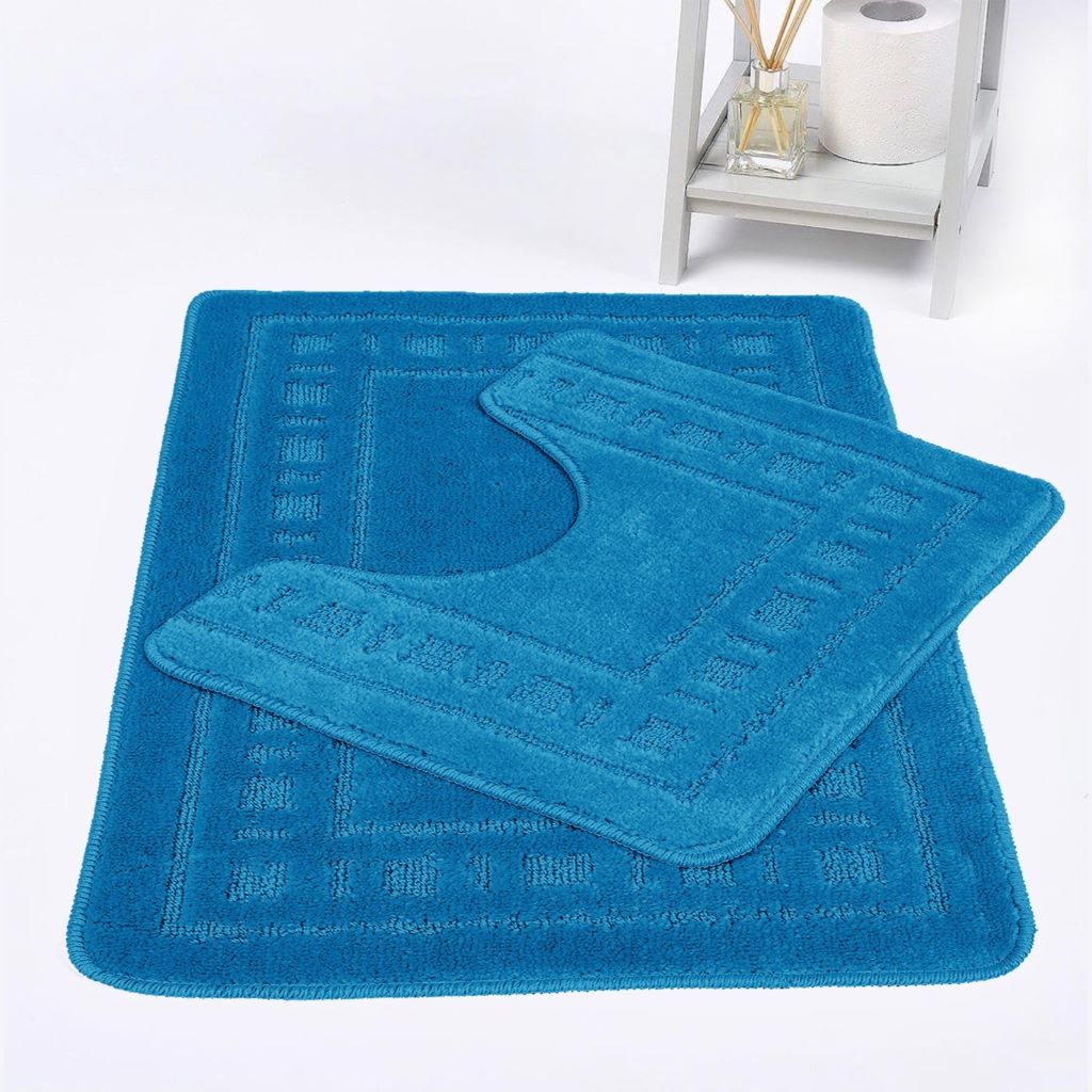 Bath Mat Set 2 Pcs Pedestal Non Slip Absorbent Soft Diem Toilet Bathroom Rug - TheComfortshop.co.ukBath Mats0721718957713thecomfortshopTheComfortshop.co.ukBath Mat Diem NZTealBath Mat Set 2 Pcs Pedestal Non Slip Absorbent Soft Diem Toilet Bathroom Rug - TheComfortshop.co.uk