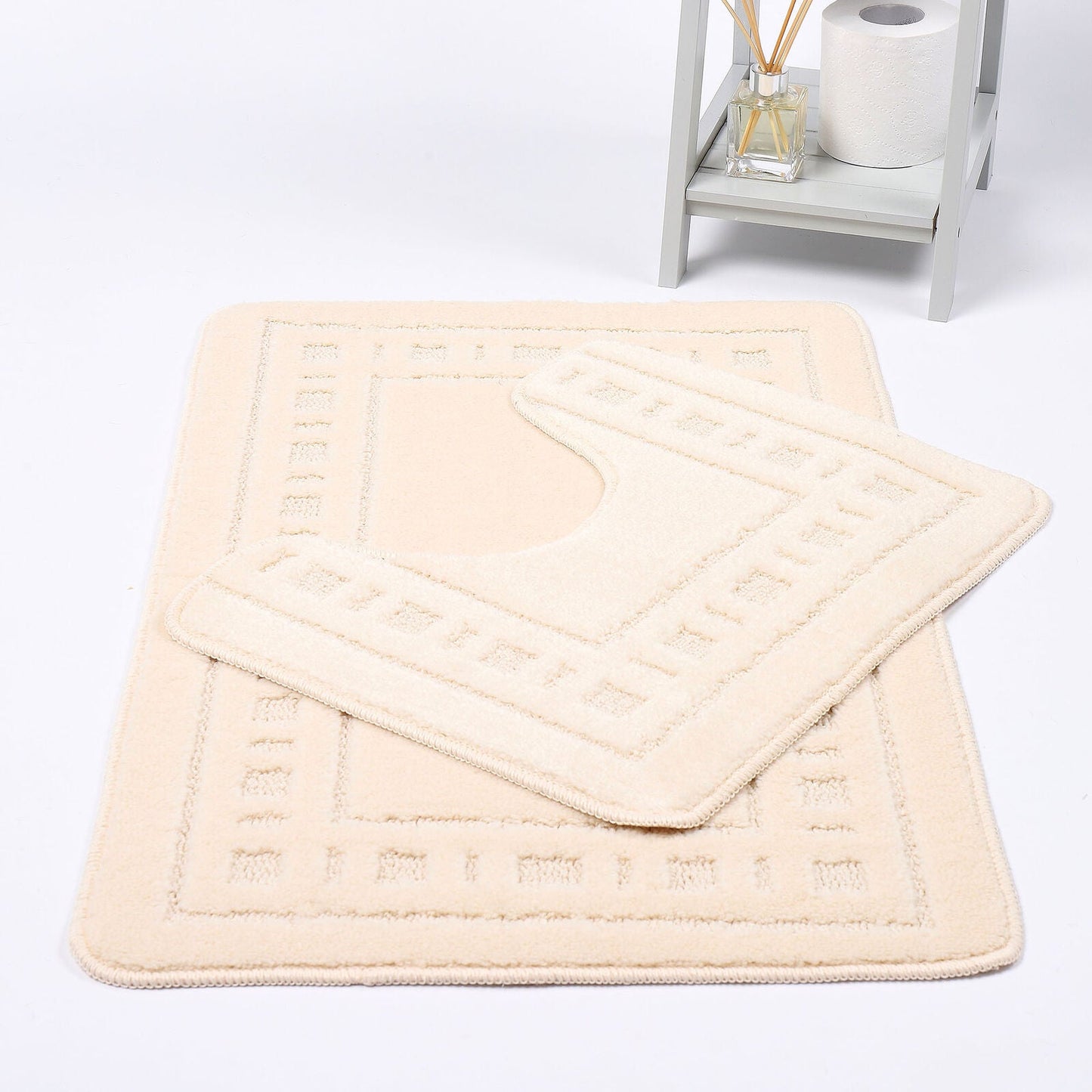 Bath Mat Set 2 Pcs Pedestal Non Slip Absorbent Soft Diem Toilet Bathroom Rug - TheComfortshop.co.ukBath Mats0721718957676thecomfortshopTheComfortshop.co.ukDiem Bath Mat CreamCreamBath Mat Set 2 Pcs Pedestal Non Slip Absorbent Soft Diem Toilet Bathroom Rug - TheComfortshop.co.uk