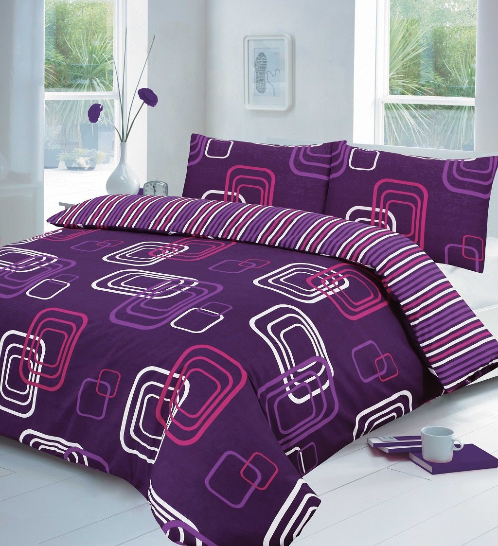 Blake Printed Duvet Cover Set - Easy Care Poly Cotton Quilt Cover Bedding Set - TheComfortshop.co.ukDuvet CoversthecomfortshopTheComfortshop.co.ukBlake Printed Aubergine SingleSingleAubergineBlake Printed Duvet Cover Set - Easy Care Poly Cotton Quilt Cover Bedding Set