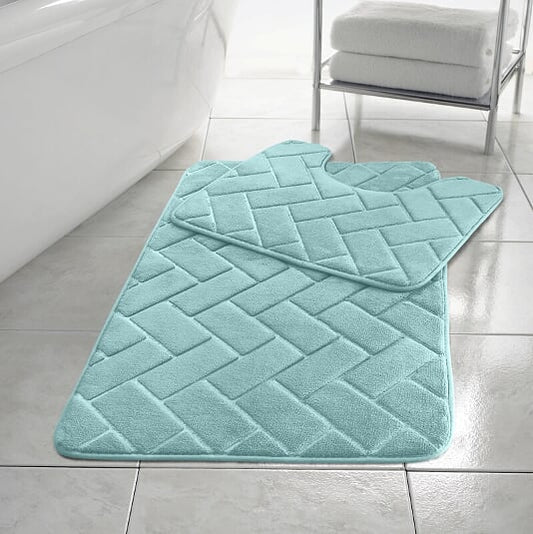 Block Bath Mat Memory Foam Set 2PCS Non Slip - TheComfortshop.co.ukBath Mats0721718957980thecomfortshopTheComfortshop.co.ukMF Block Bath Mat AquaAquaBlock Bath Mat Memory Foam Set 2PCS Non Slip - TheComfortshop.co.uk