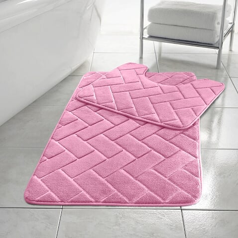 Block Bath Mat Memory Foam Set 2PCS Non Slip - TheComfortshop.co.ukBath Mats0721718957935thecomfortshopTheComfortshop.co.ukMF Block Bath Mat Blush PinkBlush PinkBlock Bath Mat Memory Foam Set 2PCS Non Slip - TheComfortshop.co.uk