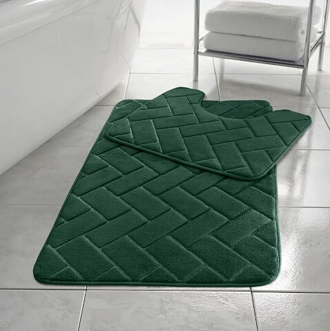Block Bath Mat Memory Foam Set 2PCS Non Slip - TheComfortshop.co.ukBath Mats0721718957942thecomfortshopTheComfortshop.co.ukMF Block Bath Mat GreenGreenBlock Bath Mat Memory Foam Set 2PCS Non Slip - TheComfortshop.co.uk