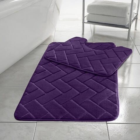 Block Bath Mat Memory Foam Set 2PCS Non Slip - TheComfortshop.co.ukBath Mats0721718957928thecomfortshopTheComfortshop.co.ukMF Block Bath Mat PlumPlumBlock Bath Mat Memory Foam Set 2PCS Non Slip - TheComfortshop.co.uk