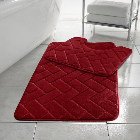 Block Bath Mat Memory Foam Set 2PCS Non Slip - TheComfortshop.co.ukBath Mats0721718958017thecomfortshopTheComfortshop.co.ukMF Block Bath Mat RedRedBlock Bath Mat Memory Foam Set 2PCS Non Slip - TheComfortshop.co.uk