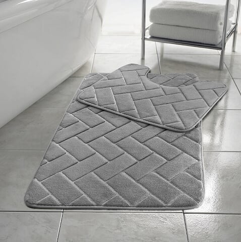 Block Bath Mat Memory Foam Set 2PCS Non Slip - TheComfortshop.co.ukBath Mats0721718957997thecomfortshopTheComfortshop.co.ukMF Block Bath Mat SilverSilverBlock Bath Mat Memory Foam Set 2PCS Non Slip - TheComfortshop.co.uk