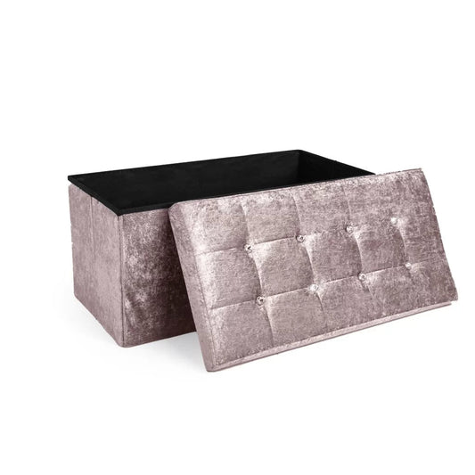 Blush Pink Foldable Storage Box - TheComfortshop.co.ukFurniture0721718959052thecomfortshopTheComfortshop.co.uk78cm blush pink collapsible storage crate76cm X 38cm X38 cmBlush Pink Foldable Storage Box - TheComfortshop.co.uk