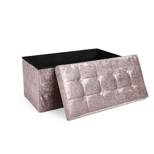 Crushed Velvet Foldable Storage Boxes - TheComfortshop.co.ukStorage BoxthecomfortshopTheComfortshop.co.ukcrushed-velvet-foldable-storage-boxesBlush Pink76x38x38cmCrushed Velvet Foldable Storage Boxes
