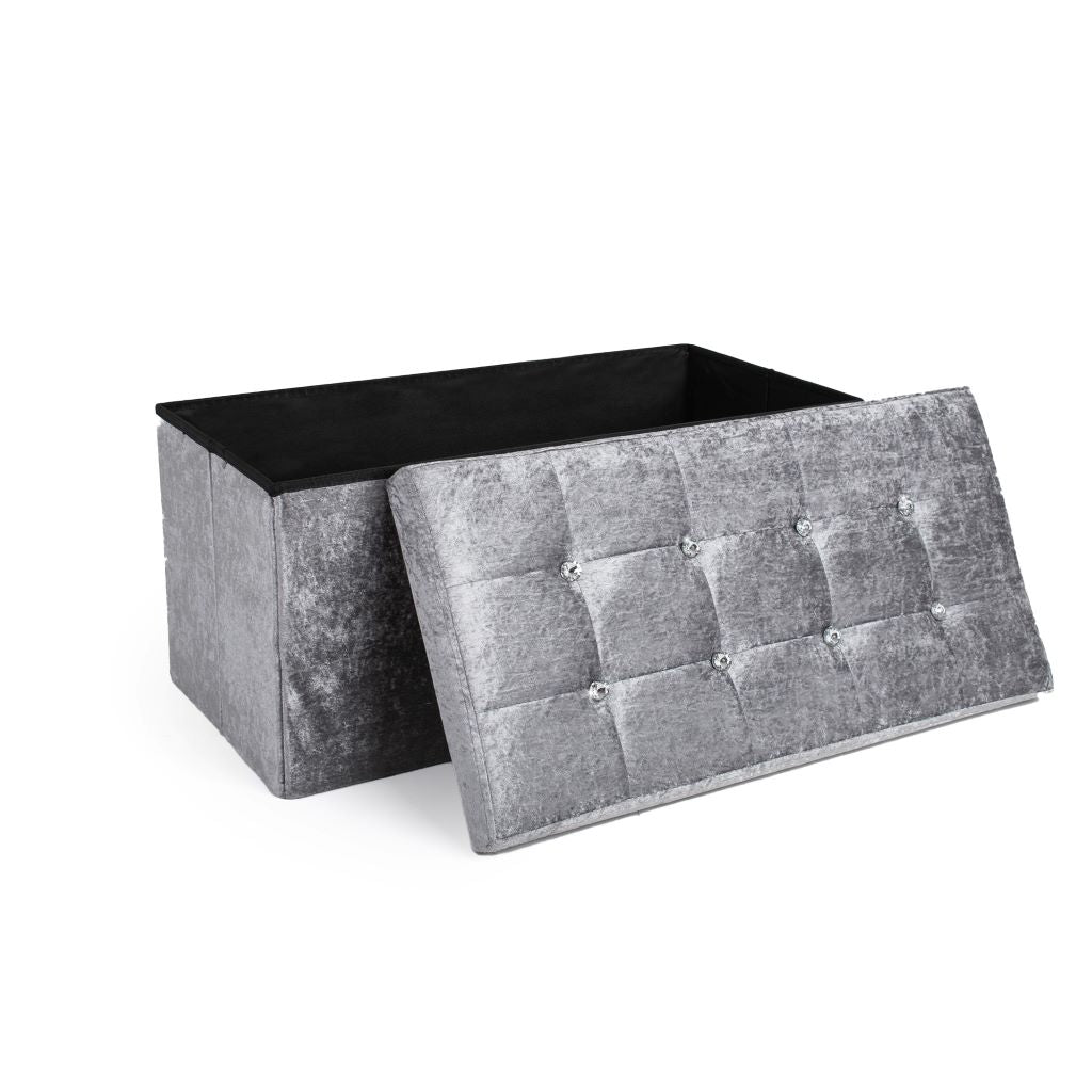Crushed Velvet Foldable Storage Boxes - TheComfortshop.co.ukStorage BoxthecomfortshopTheComfortshop.co.ukcrushed-velvet-foldable-storage-boxesSilver76x38x38cmCrushed Velvet Foldable Storage Boxes
