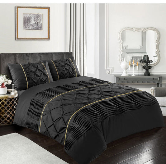 Diamond Pleats Polycotton Eleanor Duvet Cover Set With Pillowcases - TheComfortshop.co.ukDuvet Covers0721718960430thecomfortshopTheComfortshop.co.ukblack-eleanor-duvet-set-singleSingleBlackDiamond Pleats Polycotton Eleanor Duvet Cover Set With Pillowcases - TheComfortshop.co.uk