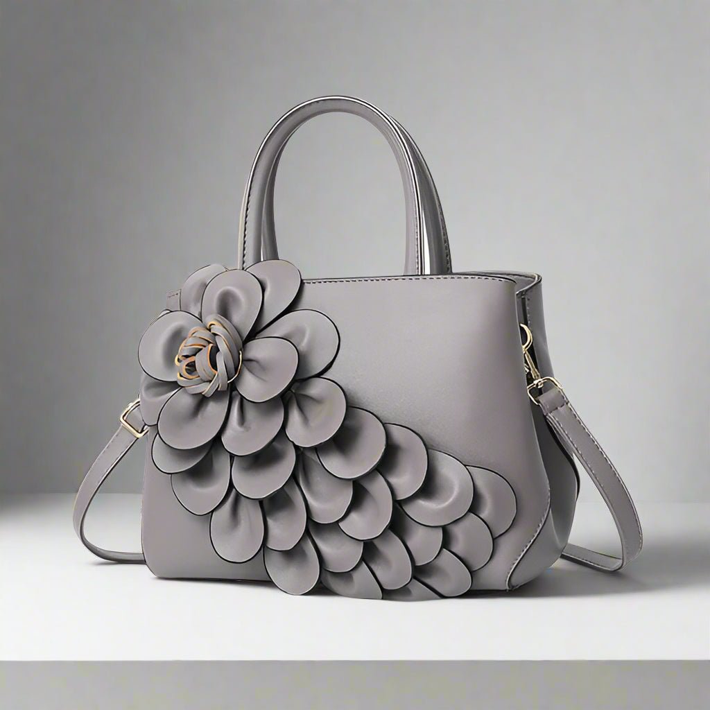 Elegant 3D Floral Handbag - Chic Tote & Crossbody Bag - TheComfortshop.co.uk10721718957857TheComfortshop.co.ukTheComfortshop.co.ukA45 - 1 GESSY HANDBAG TOTE BAG GREYGrayElegant 3D Floral Handbag - Chic Tote & Crossbody Bag
