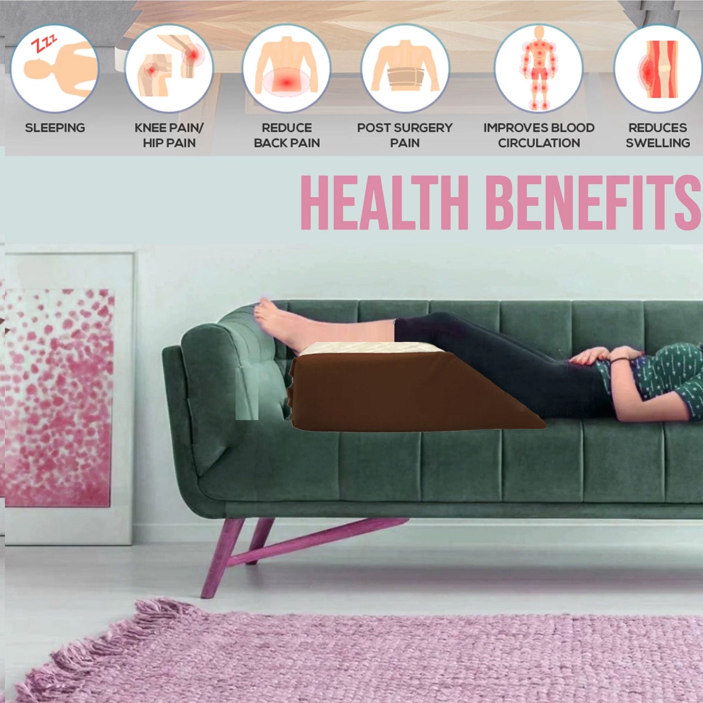 Elevating Wedge Memory Foam Leg Rest Support Cushion Pillow - TheComfortshop.co.ukPillows0721718962601thecomfortshopTheComfortshop.co.ukLeg Wedge Pillow BROWNBrownElevating Wedge Memory Foam Leg Rest Support Cushion Pillow - TheComfortshop.co.uk