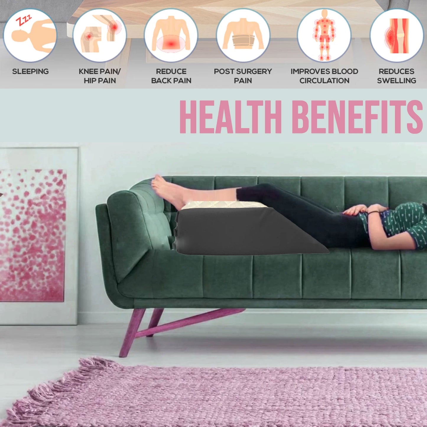 Elevating Wedge Memory Foam Leg Rest Support Cushion Pillow - TheComfortshop.co.ukPillows0721718962557thecomfortshopTheComfortshop.co.ukLeg Wedge Pillow GREYGreyElevating Wedge Memory Foam Leg Rest Support Cushion Pillow - TheComfortshop.co.uk