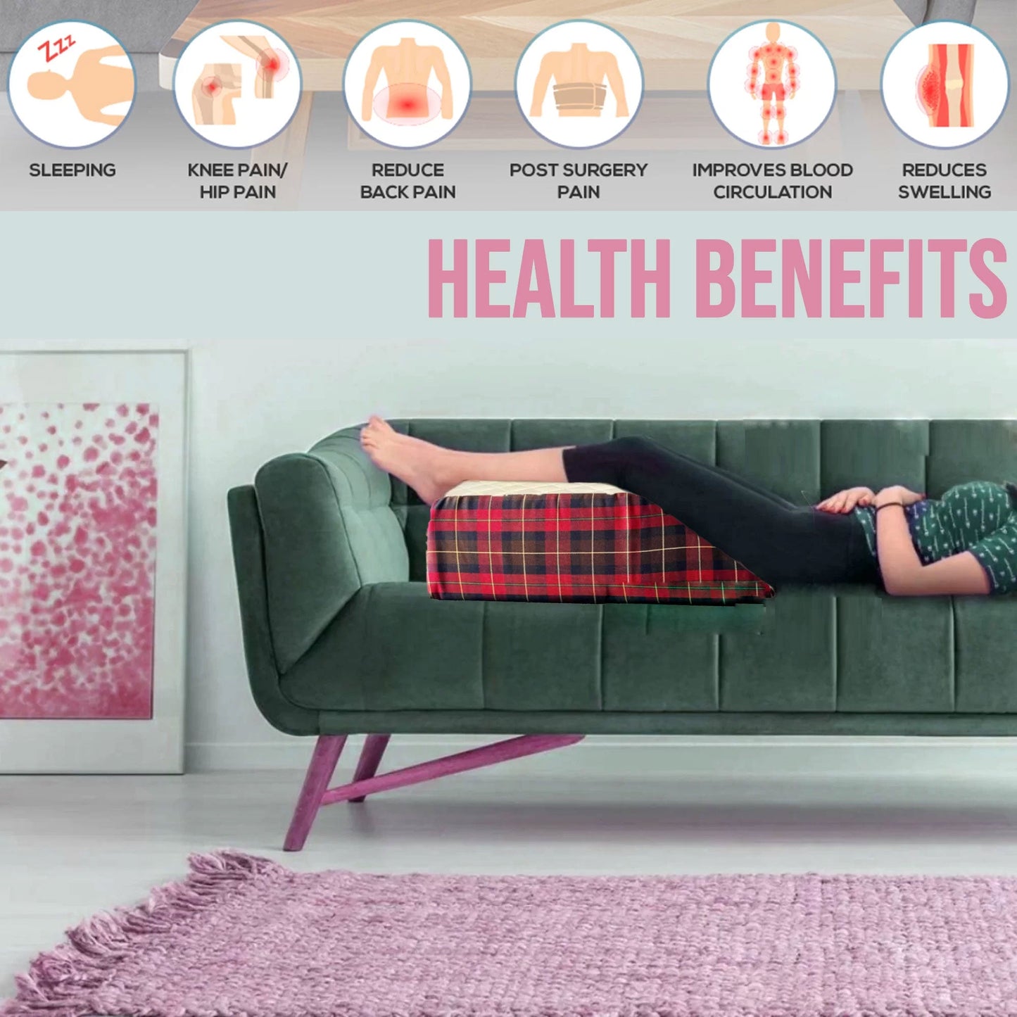 Elevating Wedge Memory Foam Leg Rest Support Cushion Pillow - TheComfortshop.co.ukPillows0721718962687thecomfortshopTheComfortshop.co.ukLeg Wedge TARTAN MAROON SIDETartan Maroon SideElevating Wedge Memory Foam Leg Rest Support Cushion Pillow - TheComfortshop.co.uk