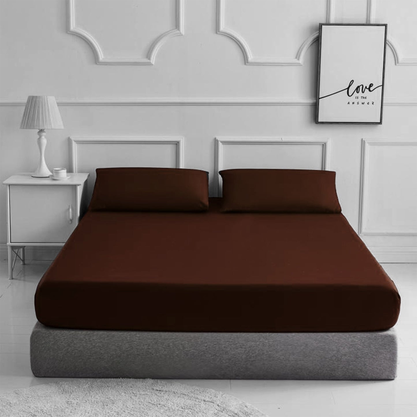 Fitted Bed Sheet Matching FREE 2 X PILLOW CASE Plain Dyed - TheComfortshop.co.ukBed Sheets0721718963608thecomfortshopTheComfortshop.co.ukPC FIT FREE PP Chocolate KingChocolateKingFitted Bed Sheet Matching FREE 2 X PILLOW CASE Plain Dyed - TheComfortshop.co.uk