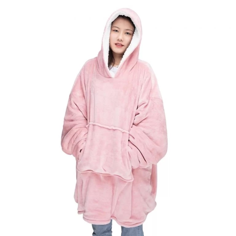 Fleece Oversized Hoodie Blanket Ultra Plush Sherpa Giant Hooded Sweatshirt Soft - TheComfortshop.co.ukClothes0721718969112thecomfortshopTheComfortshop.co.ukLadies Teddy Oversize Hoodie BlushBlushFleece Oversized Hoodie Blanket Ultra Plush Sherpa Giant Hooded Sweatshirt Soft - TheComfortshop.co.uk