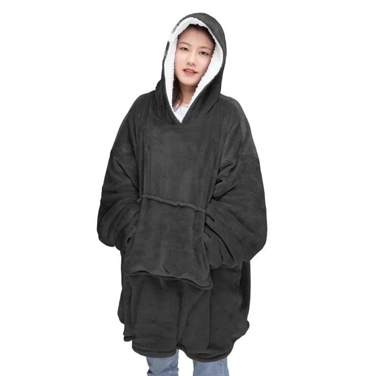 Fleece Oversized Hoodie Blanket Ultra Plush Sherpa Giant Hooded Sweatshirt Soft - TheComfortshop.co.ukClothes0721718969136thecomfortshopTheComfortshop.co.ukLadies Teddy Oversize Hoodie CharcoalCharcoalFleece Oversized Hoodie Blanket Ultra Plush Sherpa Giant Hooded Sweatshirt Soft - TheComfortshop.co.uk