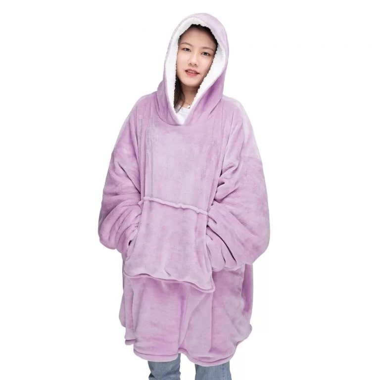 Fleece Oversized Hoodie Blanket Ultra Plush Sherpa Giant Hooded Sweatshirt Soft - TheComfortshop.co.ukClothes0721718969105thecomfortshopTheComfortshop.co.ukLadies Teddy Oversize Hoodie LilacLilacFleece Oversized Hoodie Blanket Ultra Plush Sherpa Giant Hooded Sweatshirt Soft - TheComfortshop.co.uk