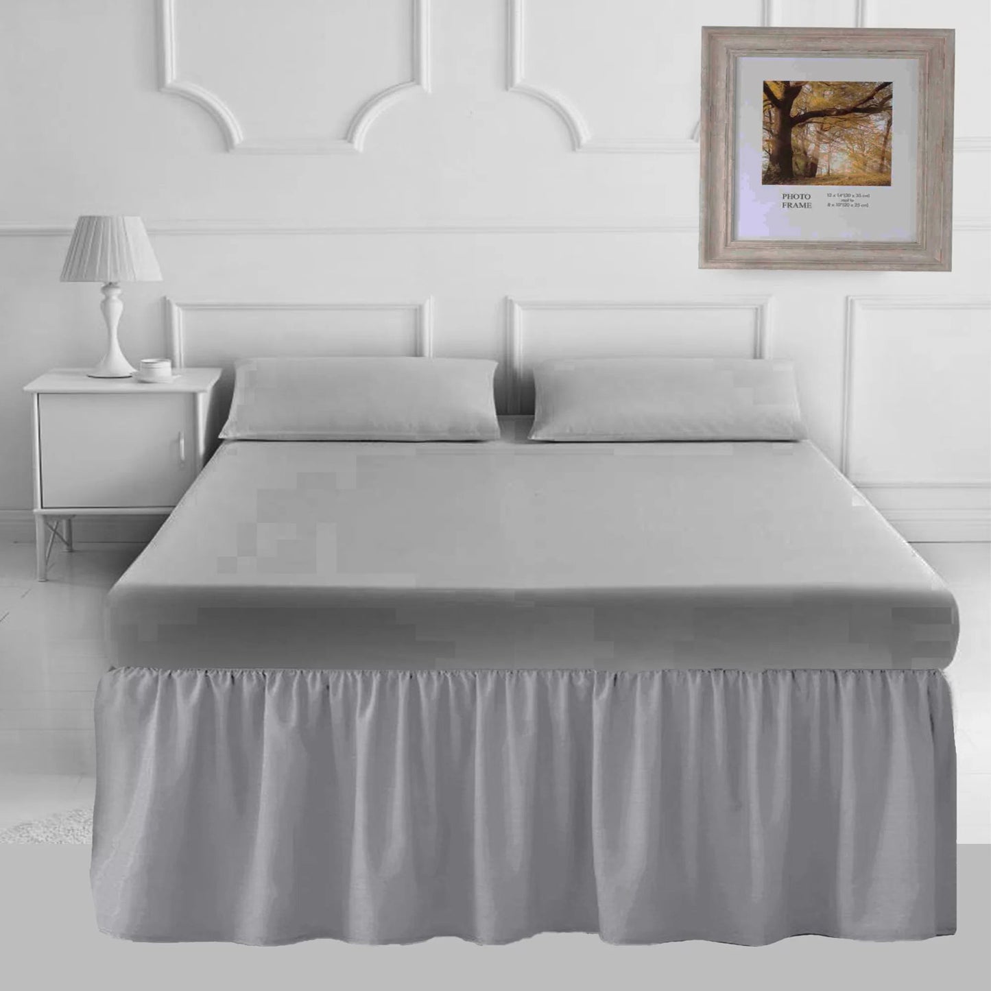 Frilled Base Valance Sheet 40cm - TheComfortshop.co.ukBed Skirts0721718970095thecomfortshopTheComfortshop.co.ukPC BASE VALANCE SILVER SINGLESilverSingleFrilled Base Valance Sheet 40cm - TheComfortshop.co.uk