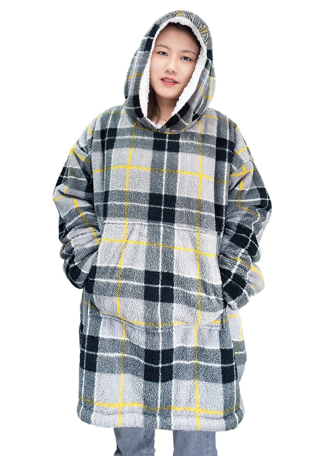 Hoodie Blanket Oversized Tartan Unisex Chunky Sherpa Plush Soft Cosy Warm Hoodie - TheComfortshop.co.ukClothes0721718970484thecomfortshopTheComfortshop.co.ukOversized Tartan Hoodie GreyGreyHoodie Blanket Oversized Tartan Unisex Chunky Sherpa Plush Soft Cosy Warm Hoodie - TheComfortshop.co.uk