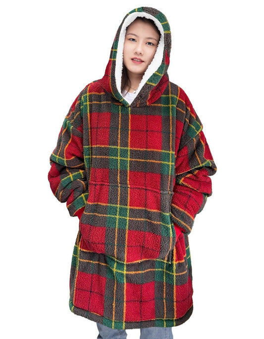 Hoodie Blanket Oversized Tartan Unisex Chunky Sherpa Plush Soft Cosy Warm Hoodie - TheComfortshop.co.ukClothes0721718970477thecomfortshopTheComfortshop.co.ukOversized Tartan Hoodie RedRedHoodie Blanket Oversized Tartan Unisex Chunky Sherpa Plush Soft Cosy Warm Hoodie - TheComfortshop.co.uk