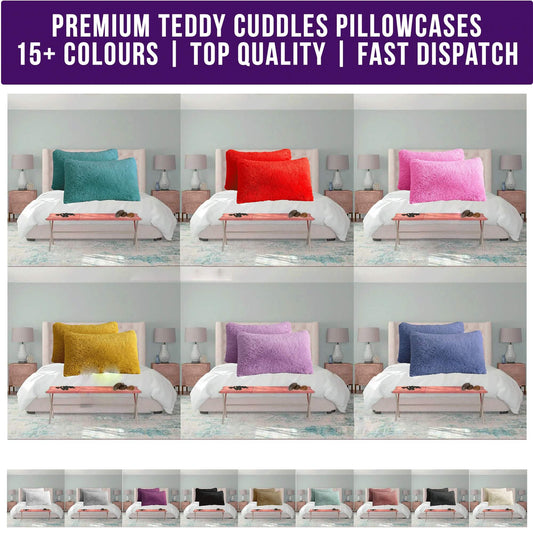 Hug & Snug Pillowcase Pair Only Teddy Fleece Cuddles Bedding Super Soft & Cosy - TheComfortshop.co.ukPillow Case0721718971139thecomfortshopTheComfortshop.co.ukTED CUDDLES Pillowcase WhiteWhiteHug & Snug Pillowcase Pair Only Teddy Fleece Cuddles Bedding Super Soft & Cosy - TheComfortshop.co.uk