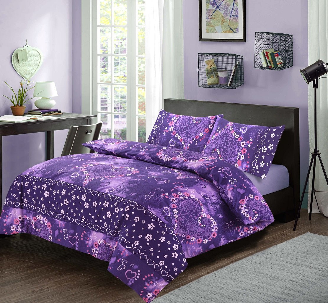 Jasmin Love Heart Flowers Duvet Cover Set | Floral Bedding - TheComfortshop.co.ukDuvet Covers0721718956822TheComfortshop.co.ukTheComfortshop.co.ukPrinted Jasmin Duvet Plum SingleSingleplumJasmin Love Heart Flowers Duvet Cover Set | Floral Bedding