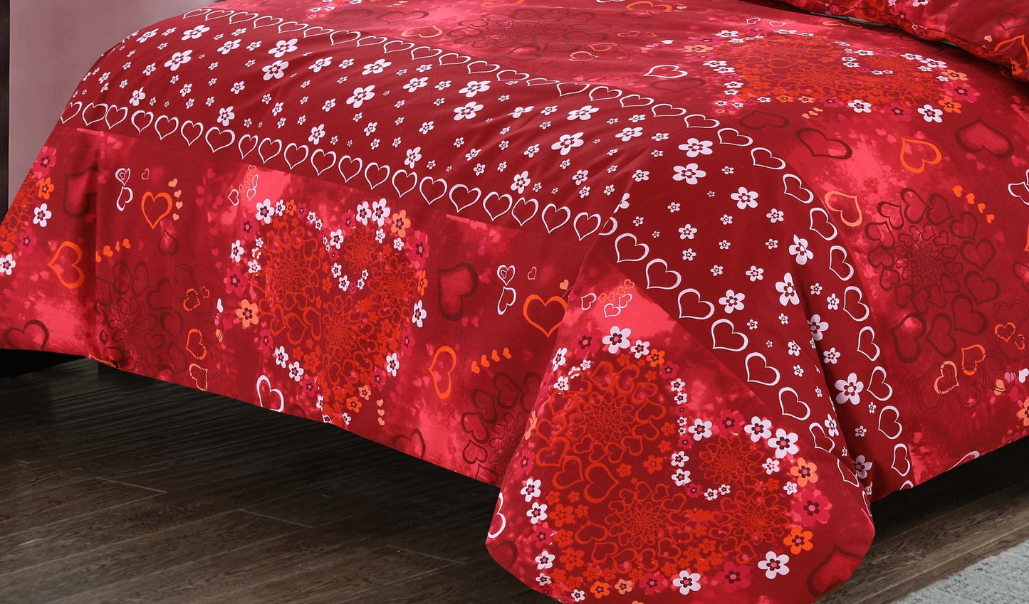 Jasmin Love Heart Flowers Duvet Cover Set | Floral Bedding - TheComfortshop.co.ukDuvet Covers0721718956815TheComfortshop.co.ukTheComfortshop.co.ukPrinted Jasmin Duvet Red SingleSingleRedJasmin Love Heart Flowers Duvet Cover Set | Floral Bedding