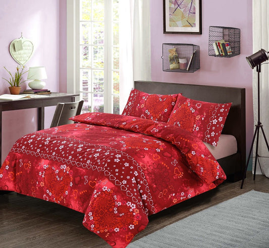 Jasmin Love Heart Flowers Duvet Cover Set | Floral Bedding - TheComfortshop.co.ukDuvet Covers0721718956815TheComfortshop.co.ukTheComfortshop.co.ukPrinted Jasmin Duvet Red SingleSingleRedJasmin Love Heart Flowers Duvet Cover Set | Floral Bedding