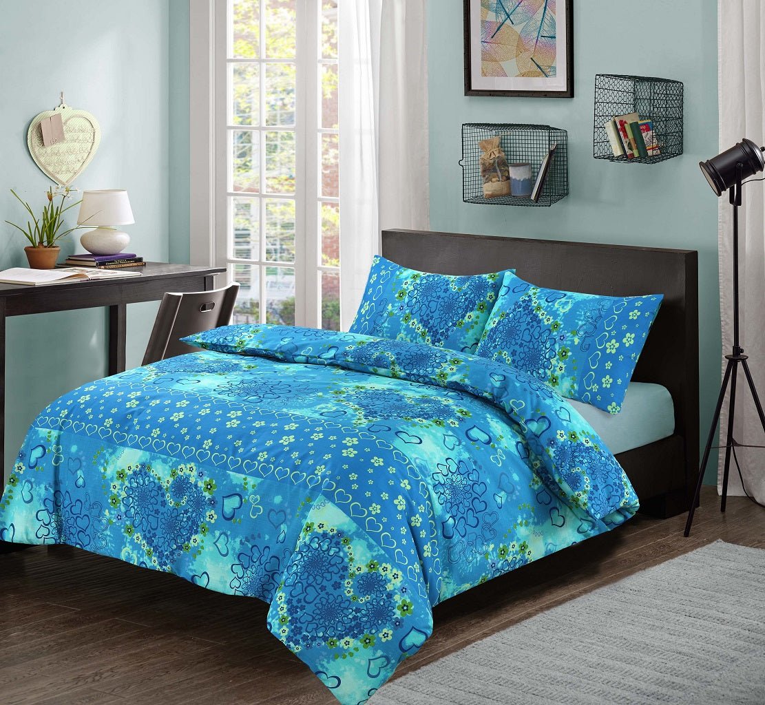 Jasmin Love Heart Flowers Duvet Cover Set | Floral Bedding - TheComfortshop.co.ukDuvet Covers0721718956808TheComfortshop.co.ukTheComfortshop.co.ukPrinted Jasmin Duvet Teal SingleSingleTealJasmin Love Heart Flowers Duvet Cover Set | Floral Bedding