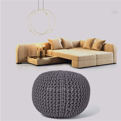 Knitted Pouffe & Footstool Round Large Moroccan Knitted 50CM - TheComfortshop.co.ukFurniture0721718971573thecomfortshopTheComfortshop.co.ukDark Grey Knitted PoufDark GreyKnitted Pouffe & Footstool Round Large Moroccan Knitted 50CM - TheComfortshop.co.uk