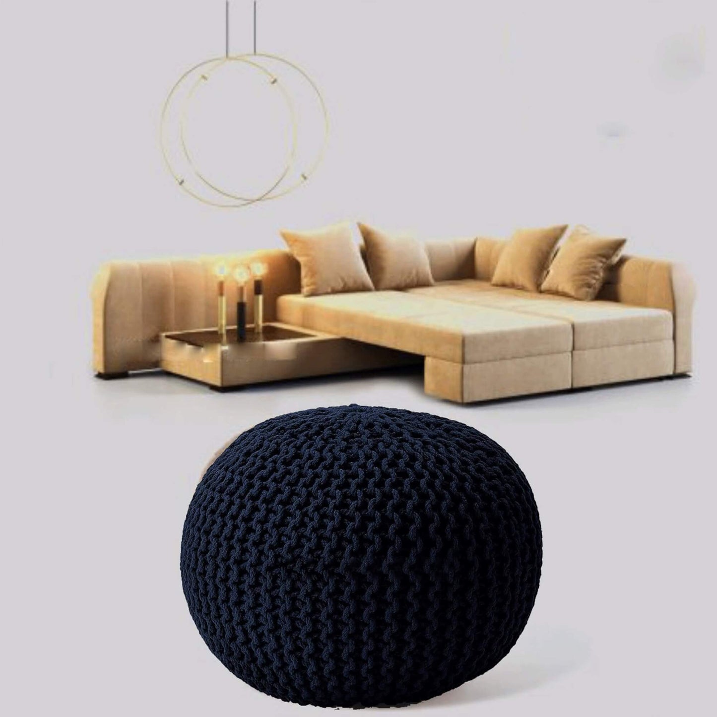 Knitted Pouffe & Footstool Round Large Moroccan Knitted 50CM - TheComfortshop.co.ukFurniture0721718971603thecomfortshopTheComfortshop.co.ukNavy Knitted PoufNavyKnitted Pouffe & Footstool Round Large Moroccan Knitted 50CM - TheComfortshop.co.uk
