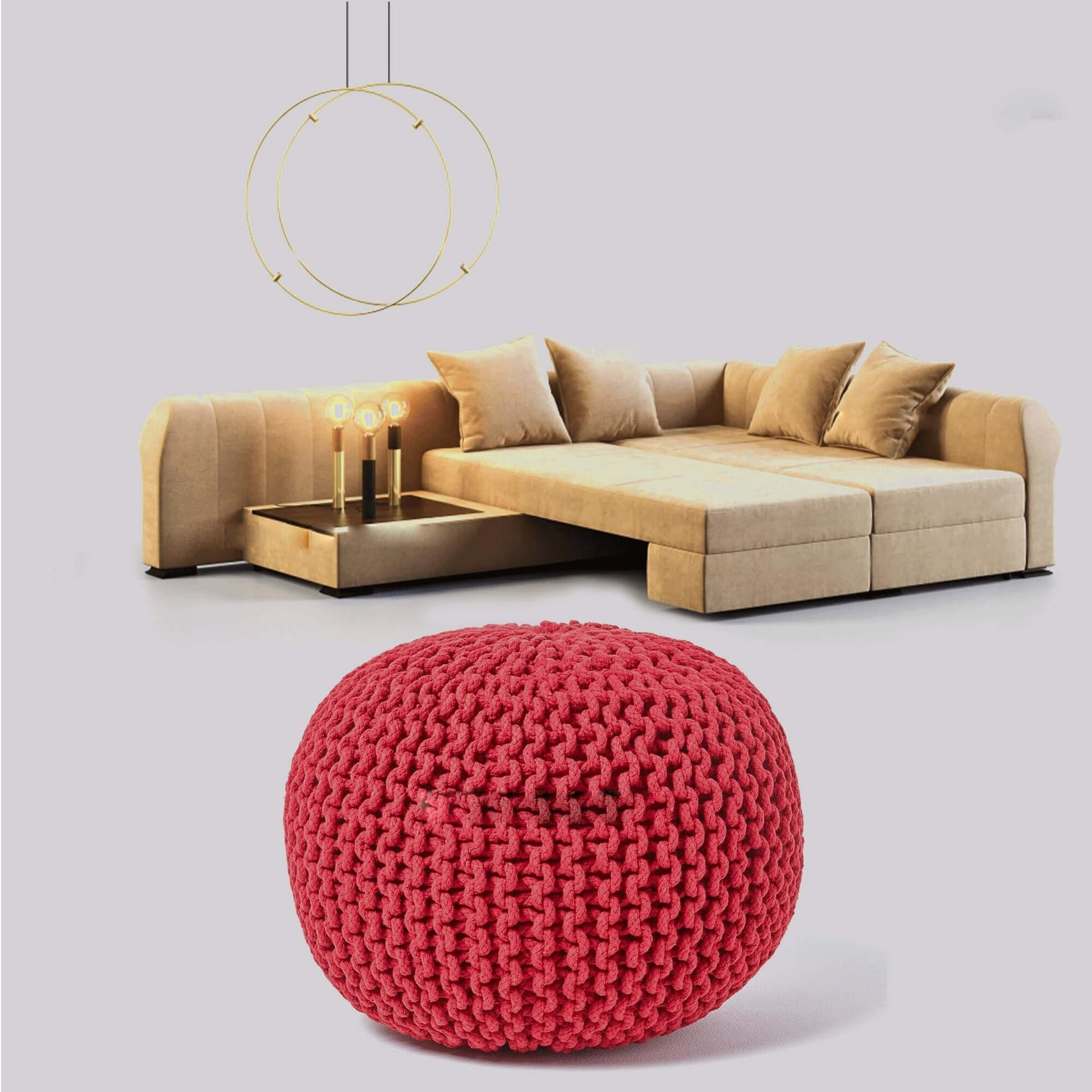 Knitted Pouffe & Footstool Round Large Moroccan Knitted 50CM - TheComfortshop.co.ukFurniture0721718971559thecomfortshopTheComfortshop.co.ukRed Knitted PoufRedKnitted Pouffe & Footstool Round Large Moroccan Knitted 50CM - TheComfortshop.co.uk