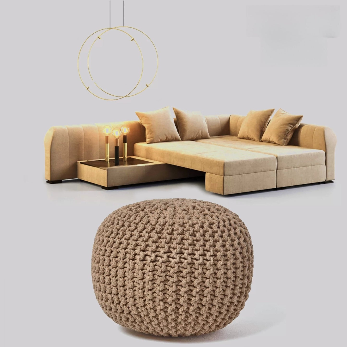 Knitted Pouffe & Footstool Round Large Moroccan Knitted 50CM - TheComfortshop.co.ukFurniture0721718971566thecomfortshopTheComfortshop.co.ukTan Knitted PoufTanKnitted Pouffe & Footstool Round Large Moroccan Knitted 50CM - TheComfortshop.co.uk