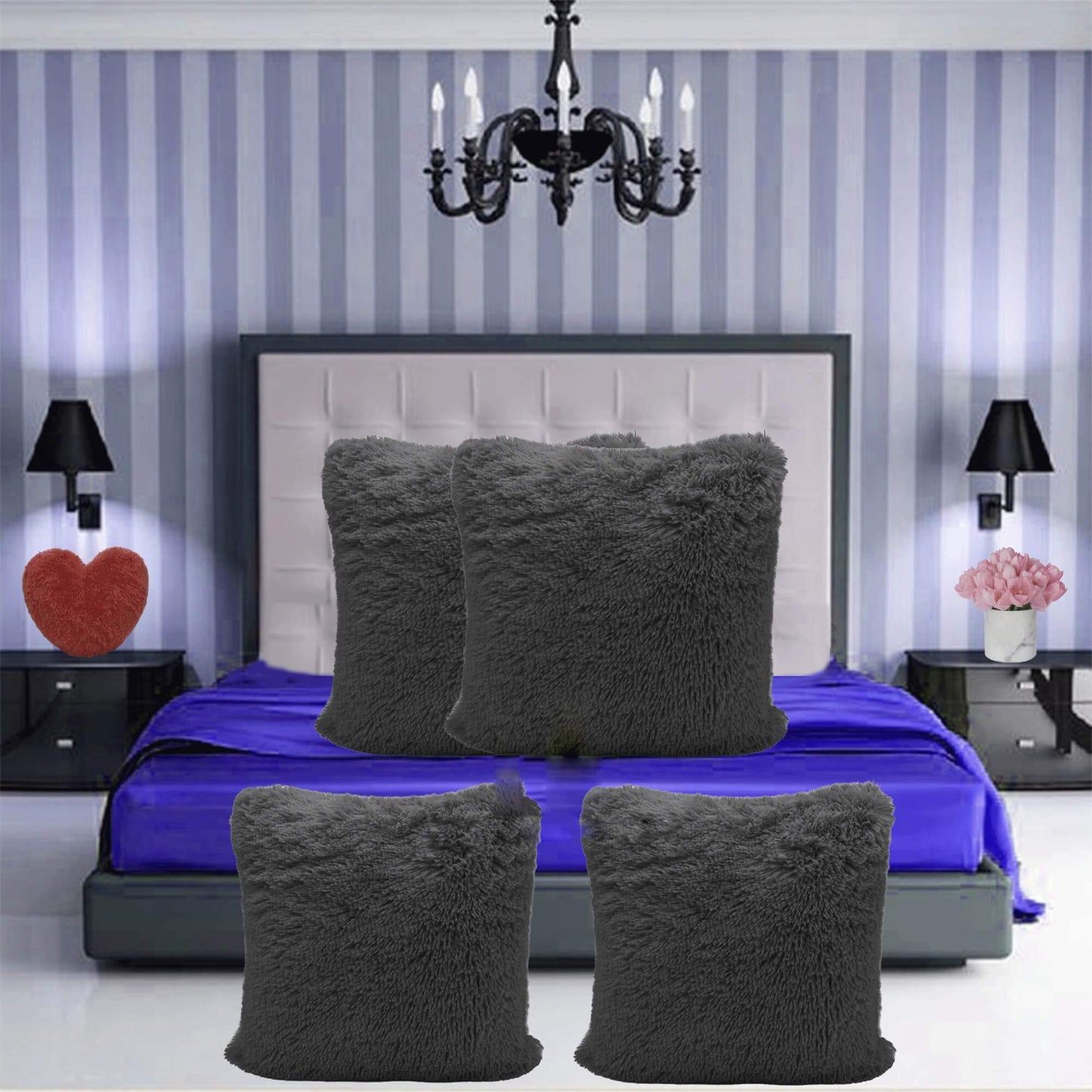 Pack Of 4 Teddy Hug & Snug Fluffy Fleece Cushion Cover - TheComfortshop.co.ukPillow Case0721718974345thecomfortshopTheComfortshop.co.ukCuddles Cover 43cm Charcoal X 4CharcoalPack Of 4 Teddy Hug & Snug Fluffy Fleece Cushion Cover - TheComfortshop.co.uk
