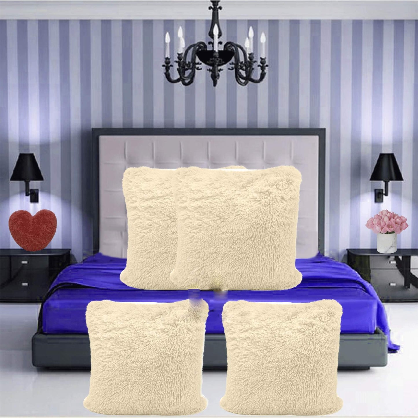 Pack Of 4 Teddy Hug & Snug Fluffy Fleece Cushion Cover - TheComfortshop.co.ukPillow Case0721718974413thecomfortshopTheComfortshop.co.ukCuddles Cover 43cm Cream X 4CreamPack Of 4 Teddy Hug & Snug Fluffy Fleece Cushion Cover - TheComfortshop.co.uk