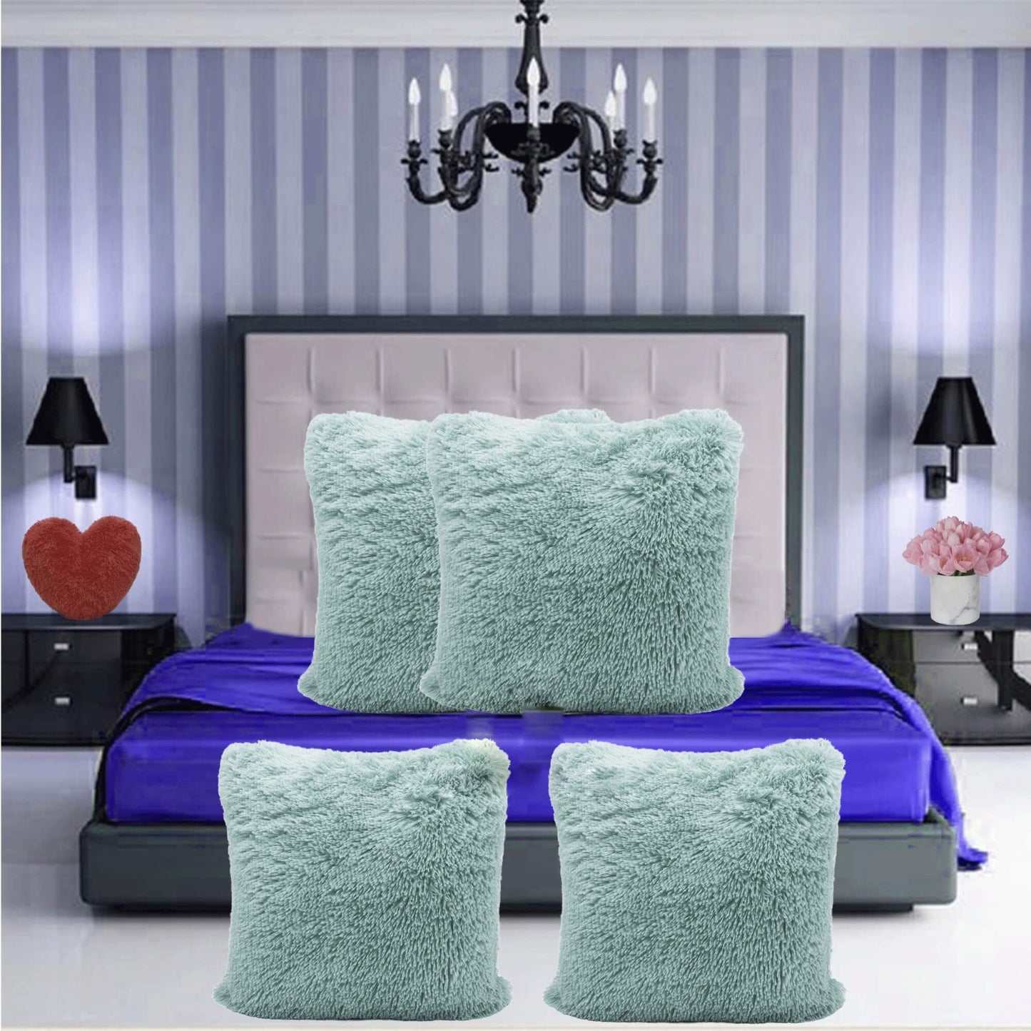 Pack Of 4 Teddy Hug & Snug Fluffy Fleece Cushion Cover - TheComfortshop.co.ukPillow Case0721718974338thecomfortshopTheComfortshop.co.ukCuddles Cover 43cm Duck Egg X 4Duck EggPack Of 4 Teddy Hug & Snug Fluffy Fleece Cushion Cover - TheComfortshop.co.uk
