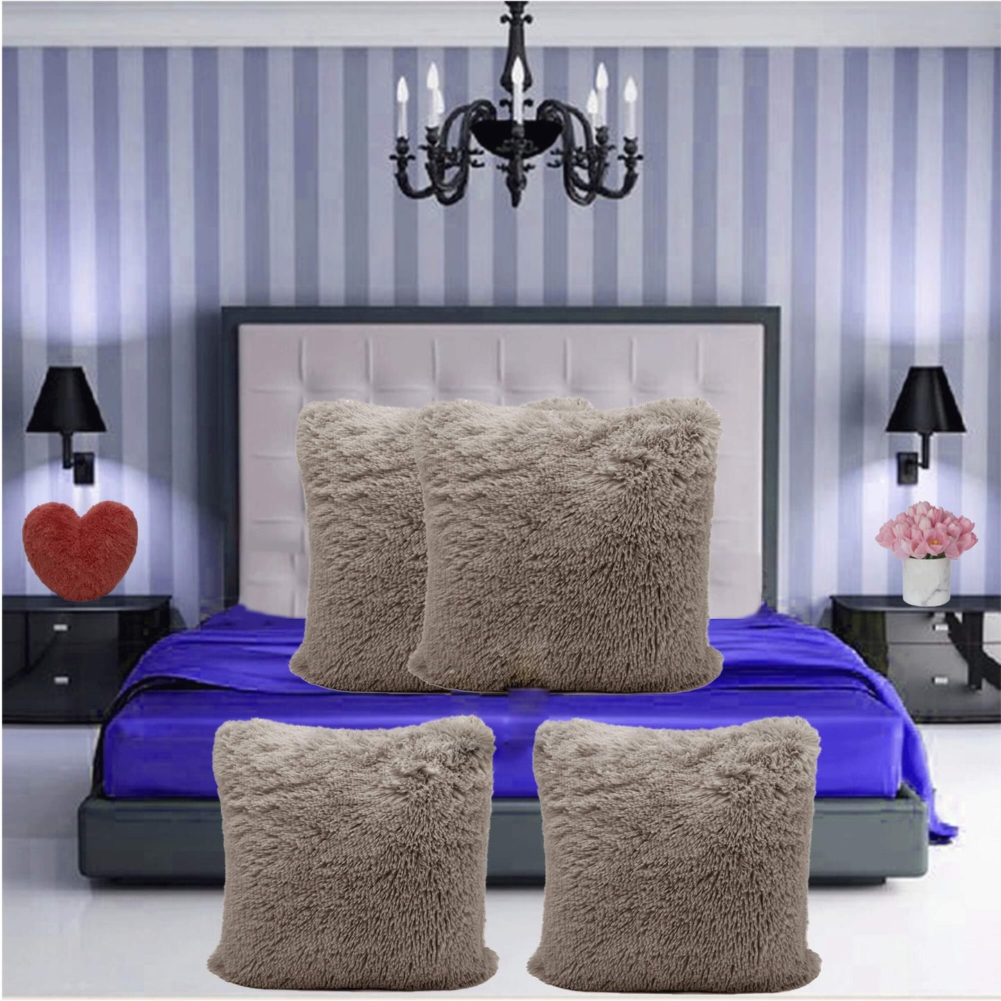Pack Of 4 Teddy Hug & Snug Fluffy Fleece Cushion Cover - TheComfortshop.co.ukPillow Case0721718974390thecomfortshopTheComfortshop.co.ukCuddles Cover 43cm Mink X 4MinkPack Of 4 Teddy Hug & Snug Fluffy Fleece Cushion Cover - TheComfortshop.co.uk