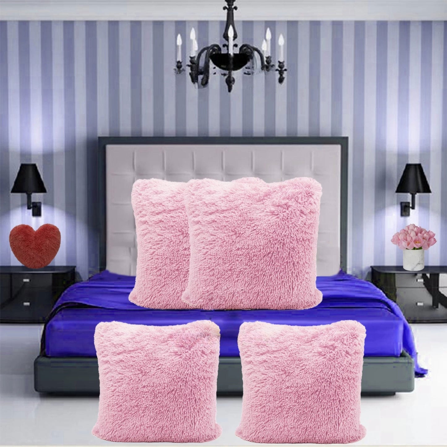 Pack Of 4 Teddy Hug & Snug Fluffy Fleece Cushion Cover - TheComfortshop.co.ukPillow Case0721718974307thecomfortshopTheComfortshop.co.ukCuddles Cover 43cm Pink X 4PinkPack Of 4 Teddy Hug & Snug Fluffy Fleece Cushion Cover - TheComfortshop.co.uk