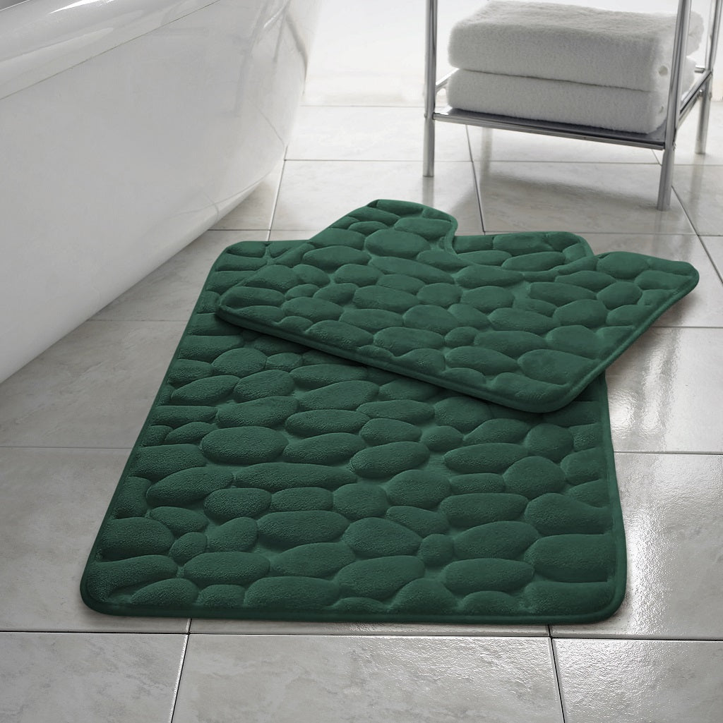 Pebbles Bath Mat Pedestal Memory Foam 2pc Set - TheComfortshop.co.ukBath Mats0721718974444thecomfortshopTheComfortshop.co.ukMF Pebble Bath Mat GreenGreenPebbles Bath Mat Pedestal Memory Foam 2pc Set - TheComfortshop.co.uk