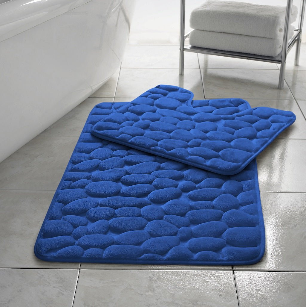 Pebbles Bath Mat Pedestal Memory Foam 2pc Set - TheComfortshop.co.ukBath Mats0721718974505thecomfortshopTheComfortshop.co.ukMF Pebble Bath Mat Royal BlueRoyal BluePebbles Bath Mat Pedestal Memory Foam 2pc Set - TheComfortshop.co.uk