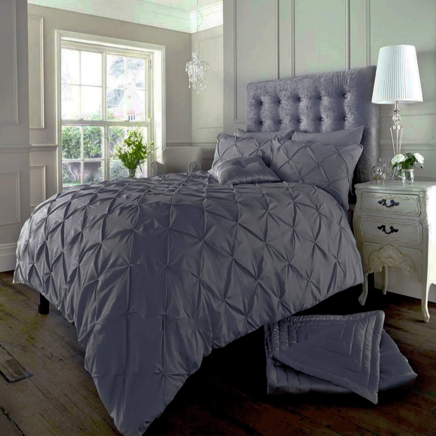 Pintuck Pleated Alexander Alford Duvet Quilt Cover Bedding Set - TheComfortshop.co.ukDuvet Covers0721718974628thecomfortshopTheComfortshop.co.ukAlexander Grey Duvet SingleGreyDuvet Cover Set Single OnlyPintuck Pleated Alexander Alford Duvet Quilt Cover Bedding Set - TheComfortshop.co.uk