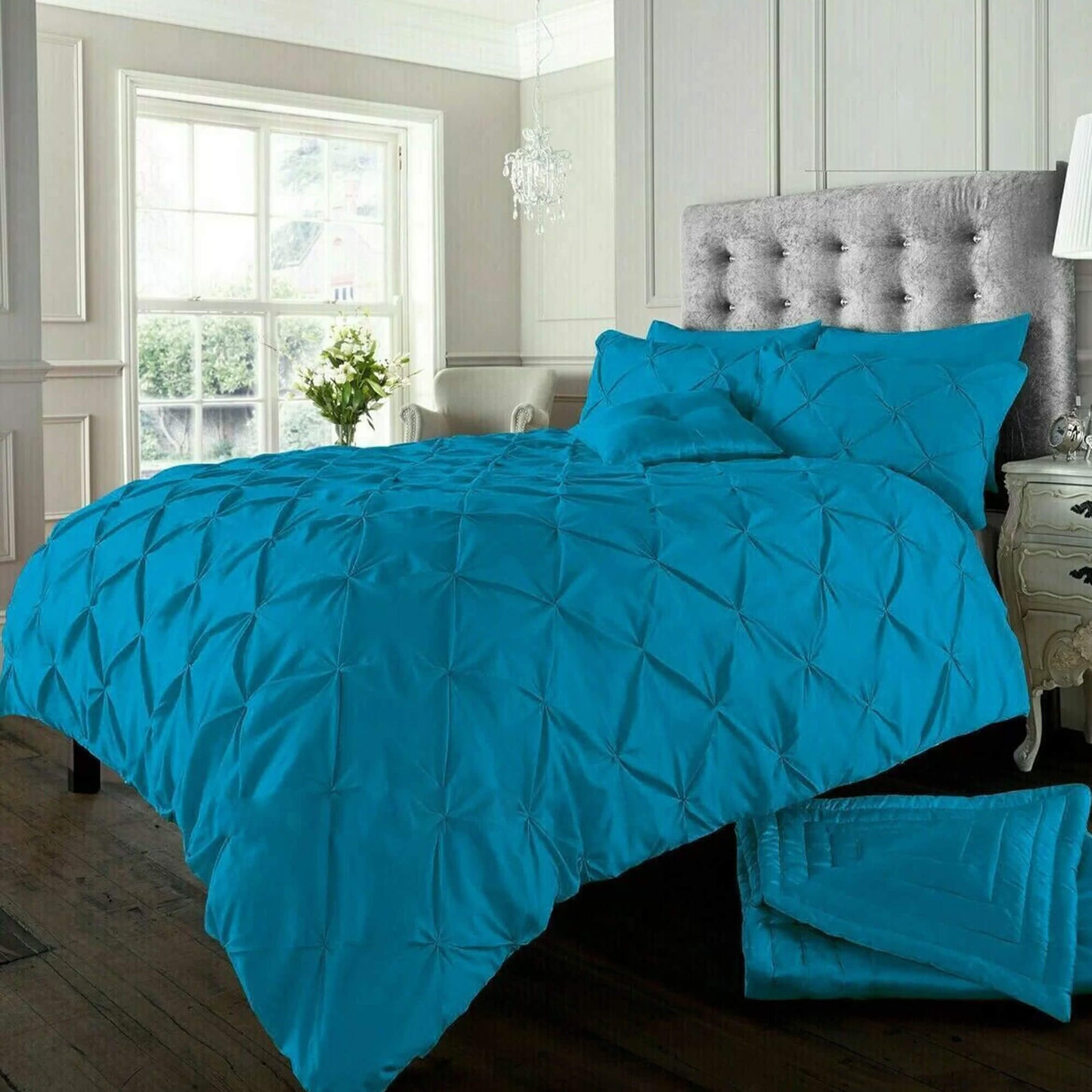 Pintuck Pleated Alexander Alford Duvet Quilt Cover Bedding Set - TheComfortshop.co.ukDuvet Covers0721718974536thecomfortshopTheComfortshop.co.ukAlexander Teal Duvet SingleTealDuvet Cover Set Single OnlyPintuck Pleated Alexander Alford Duvet Quilt Cover Bedding Set - TheComfortshop.co.uk