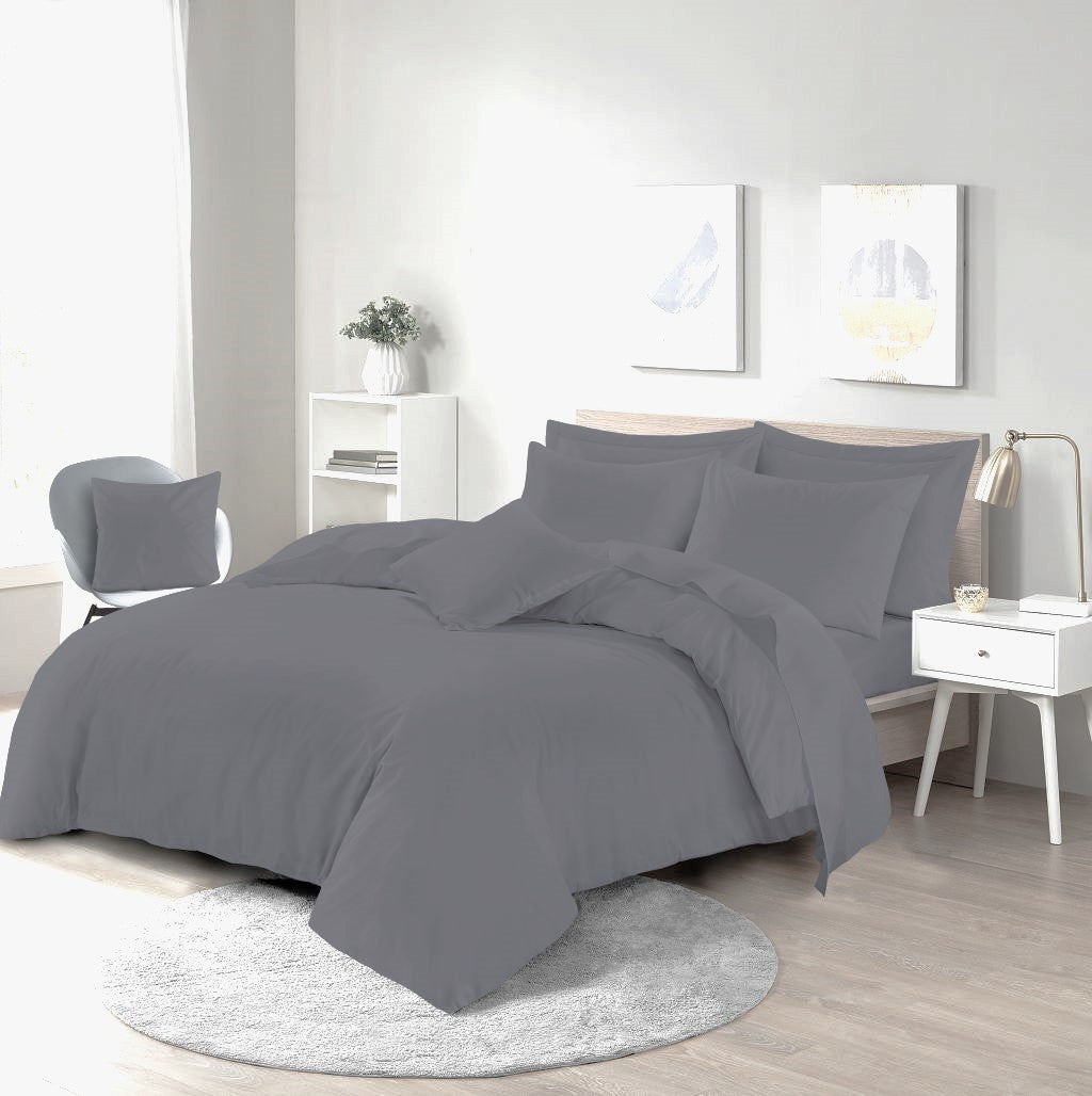 Plain Dyed Polycotton Duvet Cover Quilt Bedding Set With Pillowcase - TheComfortshop.co.ukDuvet Covers0721718976202thecomfortshopTheComfortshop.co.ukPCD Grey SingleGreySinglePlain Dyed Polycotton Duvet Cover Quilt Bedding Set With Pillowcase - TheComfortshop.co.uk
