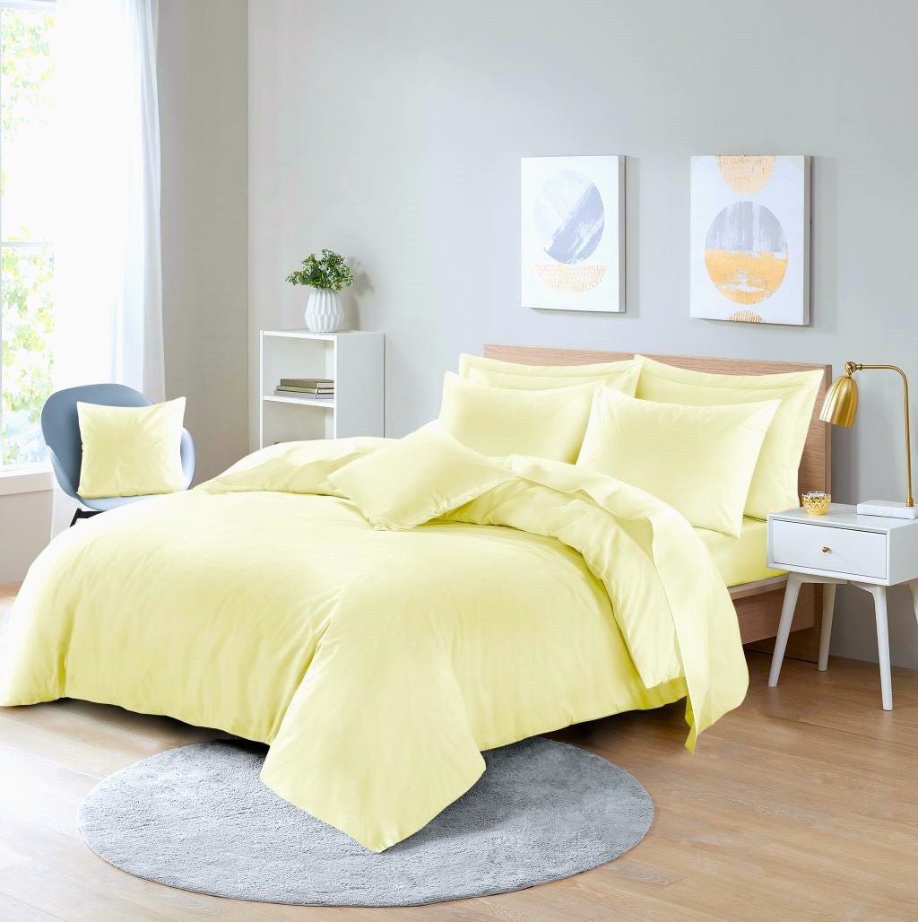 Plain Dyed Polycotton Duvet Cover Quilt Bedding Set With Pillowcase - TheComfortshop.co.ukDuvet Covers0721718976103thecomfortshopTheComfortshop.co.ukPCD Lemon SingleLemonSinglePlain Dyed Polycotton Duvet Cover Quilt Bedding Set With Pillowcase - TheComfortshop.co.uk