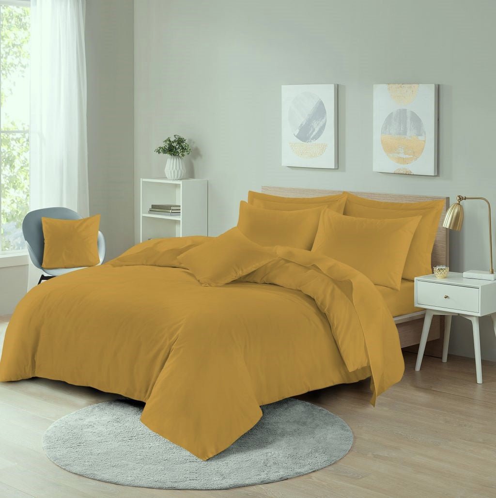 Plain Dyed Polycotton Duvet Cover Quilt Bedding Set With Pillowcase - TheComfortshop.co.ukDuvet Covers0721718975908thecomfortshopTheComfortshop.co.ukPCD Mustard SingleMustardSinglePlain Dyed Polycotton Duvet Cover Quilt Bedding Set With Pillowcase - TheComfortshop.co.uk